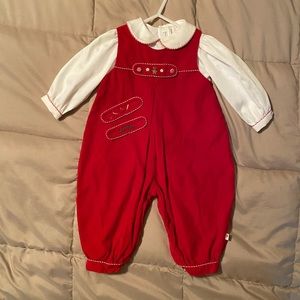 Petit Ami Baby Girls Red Romper